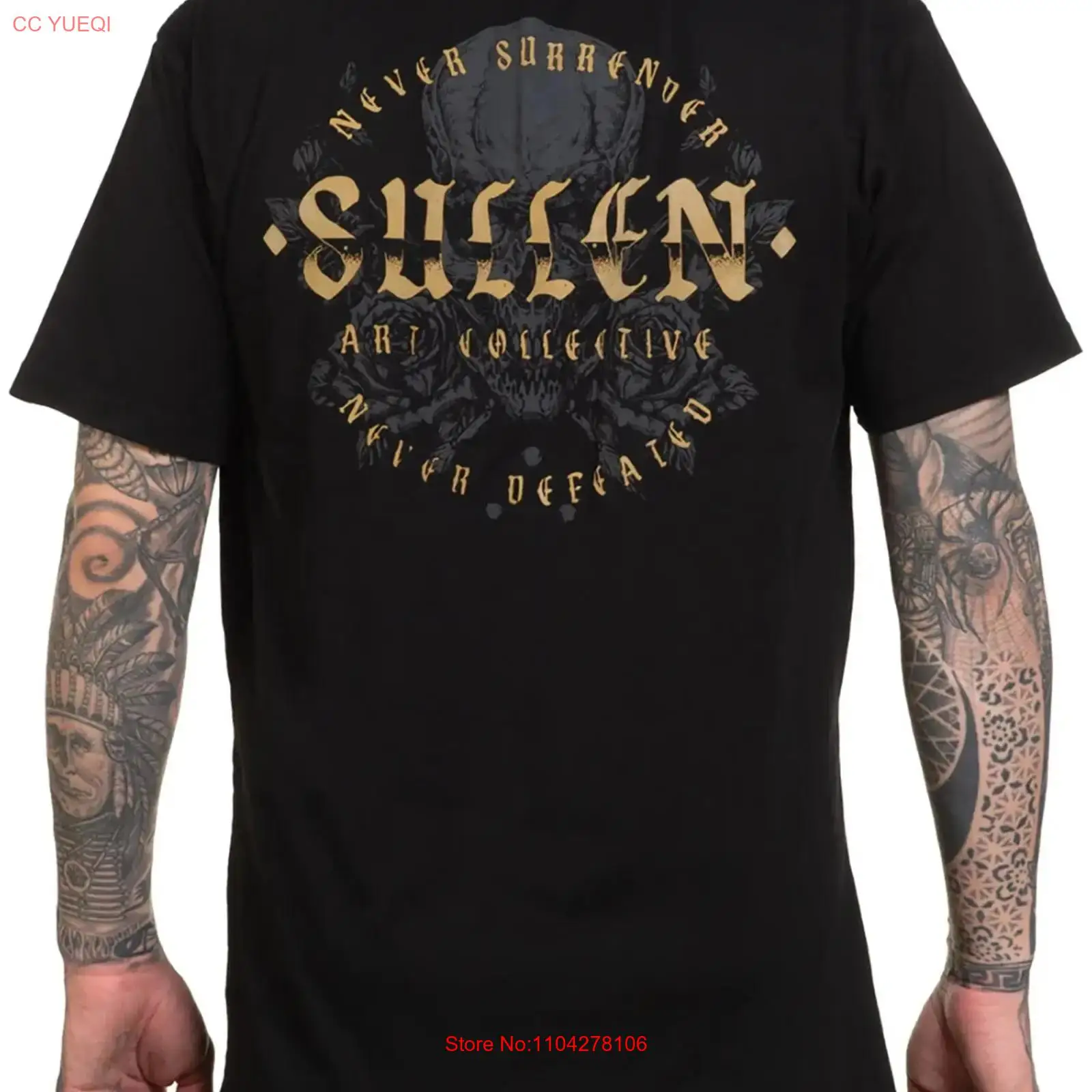 Vintage Fashion Logo - Мужская футболка Sullen Men's Never Defeated