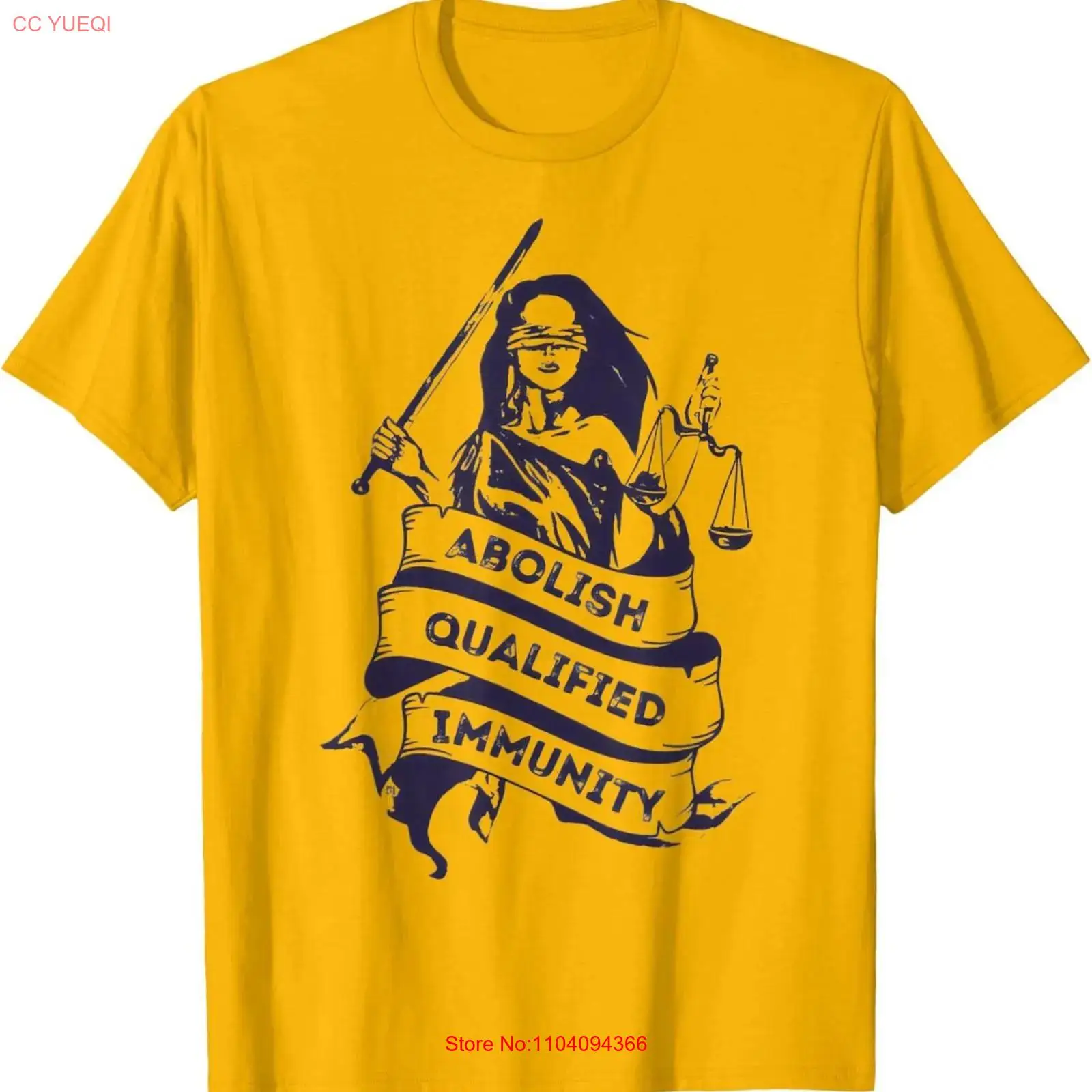 Vintage Fashion Knitwear - Футболка Abolish Qualified Immunity в винтажном