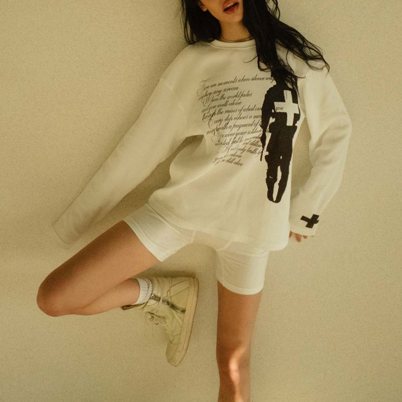 Usa Vintage Fashion - Модная осенняя футболка в стиле Харадзюку