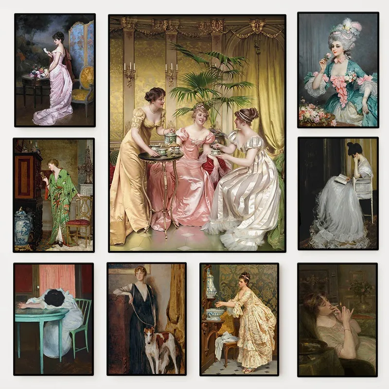 Женский портретный постер в ст – обзор и цена Vintage Fashion Art